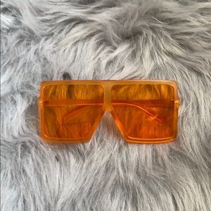 Orange Oversized Sunglasses